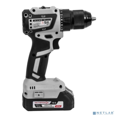 ИНТЕРСКОЛ ДА-13/18В 50 бесщеточная аккум. дрель-шуруп. Li-ion АПИ [776.2.2.70] { кейс, 2 аккум. 2Ач, ЗУ }