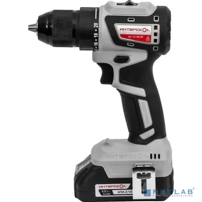 ИНТЕРСКОЛ ДА-13/18В 50 бесщеточная аккум. дрель-шуруп. комби АПИ [776.2.2.79] { Li-ion, кейс, 2 аккум., 2Ач, 4 насадки }