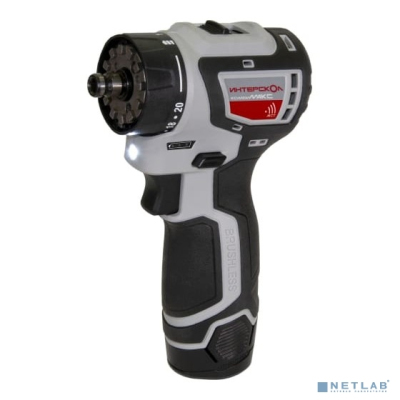 ИНТЕРСКОЛ ДА-10/12В 36 КомбиМАКС бесщеточная аккум. дрель-шуруп [687.2.2.79] { Li-ion, кейс, 2 аккум., 2Ач, 4 насадки }