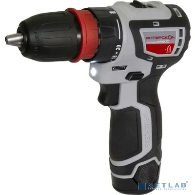 ИНТЕРСКОЛ ДА-10/12В 36 КомбиМАКС бесщеточная аккум. дрель-шуруп [687.2.2.78] { Li-ion, сумка, 2 аккум., 2Ач, 4 насадки }