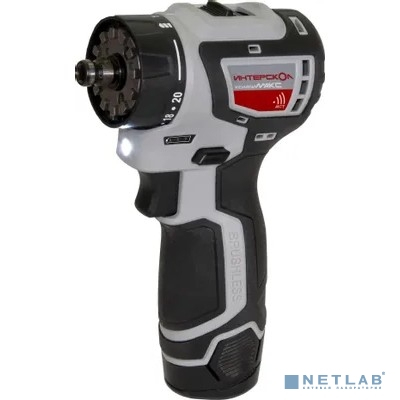 ИНТЕРСКОЛ ДА-10/12В 36 КомбиМАКС бесщеточная аккум. дрель-шуруп [687.2.2.78] { Li-ion, сумка, 2 аккум., 2Ач, 4 насадки }