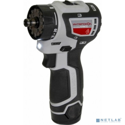 ИНТЕРСКОЛ ДА-10/12В 36 КомбиМАКС бесщеточная аккум. дрель-шуруп [687.2.2.77] { Li-ion, сумка, 2 аккум., 2Ач, патрон св }