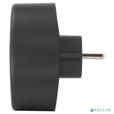 ЭРА Б0059722 Разветвитель электрический SPx-2e-B на 2 розетки с заземлением 16А черный