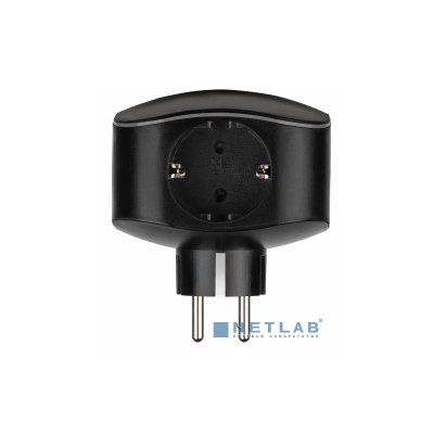 ЭРА Б0046364 Разветвитель электрический SP-3e-USB-BLACK на 3 розетки + 2 USB с заземлением со шторками 16А черный