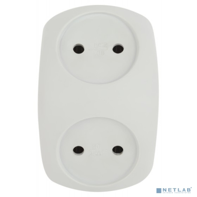 ЭРА Б0053480 Разветвитель электрический SPx-2-W на 2 розетки без заземления 10А белый