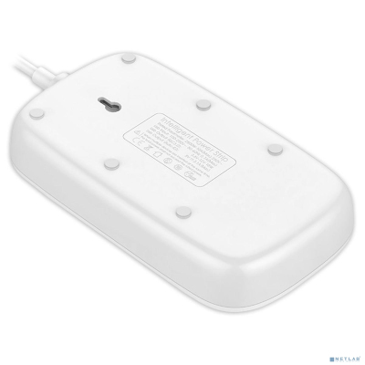 Perfeo LD_B4435 LDNIO SC4407Q/ Сетевой фильтр 2м/ 4 розетки EU_UK_US/ 2500W/ 4 USB+QC 3.0/ Выкл. на розетки/ White