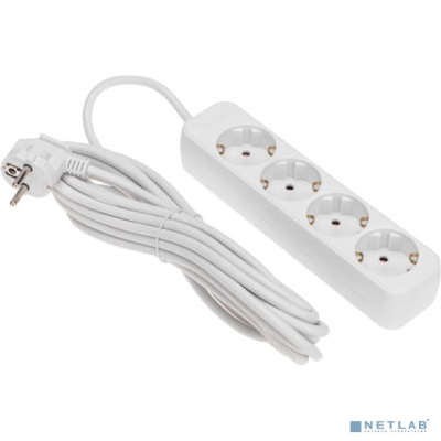 Rexant 13-4027 Удлинитель STANDARD 4 гнезда, 5м, 3х1,0мм?, с/з, белый