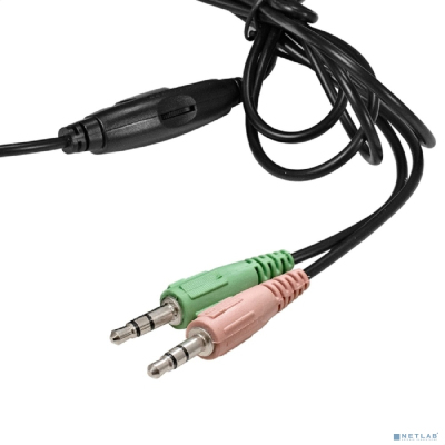 Exegate EX295315RUS Полноразмерные наушники с микрофоном (гарнитура) ExeGate Office HS-130S (2x3.5мм, динамик 40мм, 20-20000Гц, длина кабеля 2.2м, регулировка громкости)