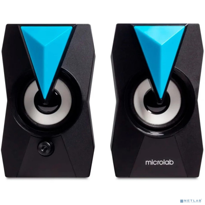 MICROLAB B22 черный {6 Вт RMS, Распределение мощности 3 Вт x2, Гармонические искажения: < 0,5% (1 Вт 1 кГц), Частотная характеристика: 120 Гц - 20 кГц, Соотношение сигнал/шум: > 65 дБ}