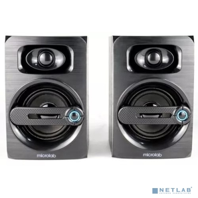 MICROLAB B23 черный {6 Вт RMS, Распределение мощности 3 Вт x2, Гармонические искажения: < 1,0% (1 Вт 1 кГц), Частотная характеристика: 120 Гц - 20 кГц, Соотношение сигнал/шум: > 65 дБ}