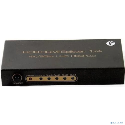 VCOM DD424 Разветвитель HDMI Spliitter 1=>4 2.0v.