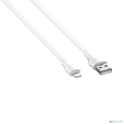 LDNIO LS553/ USB кабель Lightning/ 3m/ 2.1A/ медь: 152 жилы/ Плоский/ White