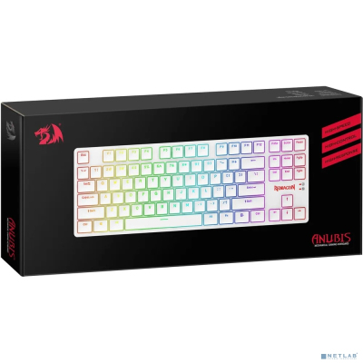 Механическая клавиатура Anubis RGB,тонкая,белая, 87 к.,б.п. Redragon