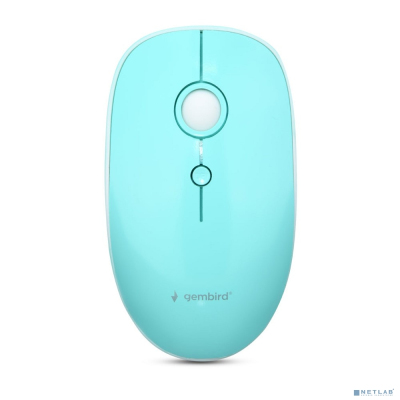 Мышь беспров. Gembird MUSW-395, 2.4ГГц, 2 кнопки + колесо кнопка,1000DPI мятный глянец