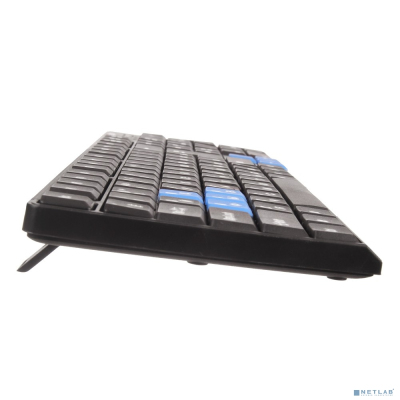 Exegate EX283618RUS Клавиатура Exegate LY-402N {USB, 102кл., Enter большой, 8 голуб клавиш, шнур 1,35м, черн, Color box}