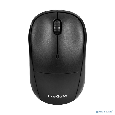 Exegate EX294837RUS Беспроводная мышь ExeGate Professional Standard SR-9065 (радиоканал 2,4 ГГц, USB, оптическая, 1000dpi, 3 кнопки и колесо прокрутки, черная, Color Box)