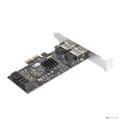 Exegate EX283711RUS Контроллер EXE-504 PCI-E 2.0, SATA3 RAID, 4 int+2 ext (OEM)