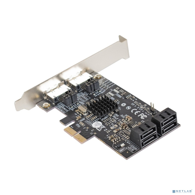 Exegate EX283711RUS Контроллер EXE-504 PCI-E 2.0, SATA3 RAID, 4 int+2 ext (OEM)