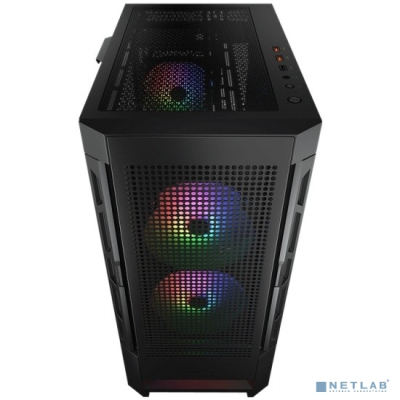 Cougar Airface RGB Black, 2х140мм + 1x120mm ARGB Fan, ARGB Fan Hub, без БП, черный, ATX