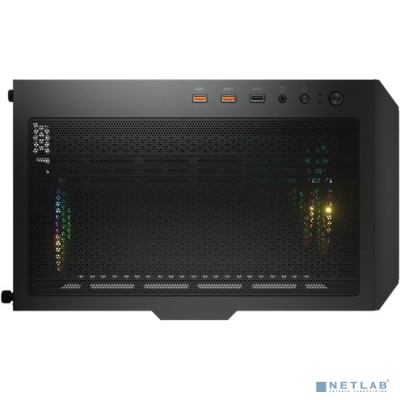 Cougar Airface RGB Black, 2х140мм + 1x120mm ARGB Fan, ARGB Fan Hub, без БП, черный, ATX