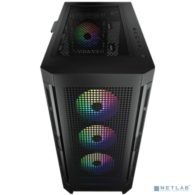Cougar Airface Pro RGB Black 4x120MM ARGB FAN, ARGB FAN HUB, БЕЗ БП, ЧЕРНЫЙ, E-ATX