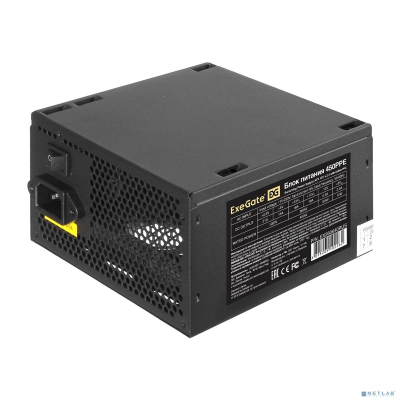 Exegate EX260640RUS-PC Блок питания 450W Exegate 450PPE, ATX, black, APFC, 12cm, 24p+(4+4)p, PCI-E, 3*IDE, 5*SATA, FDD