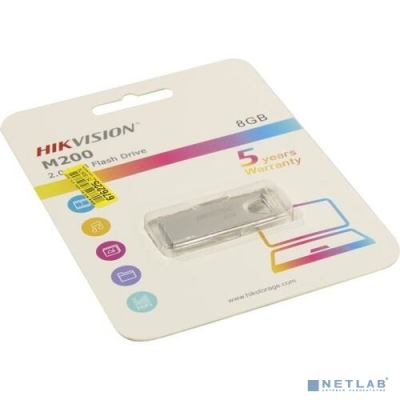 Hikvision USB Drive 8GB M200 HS-USB-M200/8G USB2.0, серебристый
