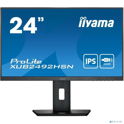 LCD IIYAMA 23.8" XUB2492HSN-B5 {IPS 1920x1080 75Hz 75Hz 250cd HDMI DisplayProt USB M/M}