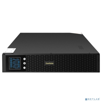 Exegate EX293054RUS ИБП Pure Sine Wave ExeGate SinePower UHB-3000.LCD.AVR.1SH.4C13.RJ.USB.2U <3000VA/2400W, LCD, AVR, 1*Schuko+4*C13, RJ45/11, USB, Rackmount 2U/Tower, металлический корпус, Black>