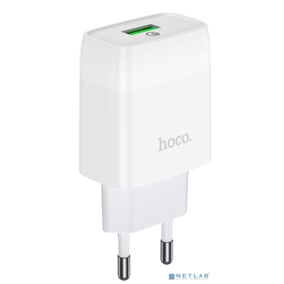 HOCO HC-32514 C72Q/ Сетевое ЗУ/ QC 3.0/ 1 USB/ Выход: 5V_9V_12V, 18W/ White