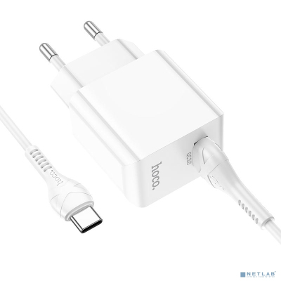 HOCO HC-66878 C98A/ Сетевое ЗУ + Кабель Type-C 1m/ QC 3.0/ 1 USB/ Выход: 5V_9V_12V, 18W/ White