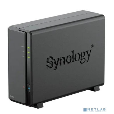Synology DS124 Сетевое хранилище 1x 2.5" / 3.5", горячая замена, RAID modes: keine, 1x GB-LAN, Веб-сервер, 2x USB3.0, процессор: Quad Core 1.40 GHz, 1 GB ОЗУ