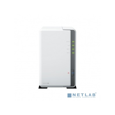 Synology DS223j Сетевое хранилище 2x2.5"/3.5" SATA, Realtek RTD1296-1.7GHz, 1 GB DDR4, 1x1 Гбит/с, 2xUSB