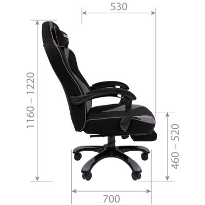 Chairman game 35 Россия ткань черн./серый