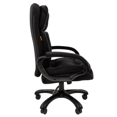 Chairman 442 ткань R 015 черный (черный пластик)