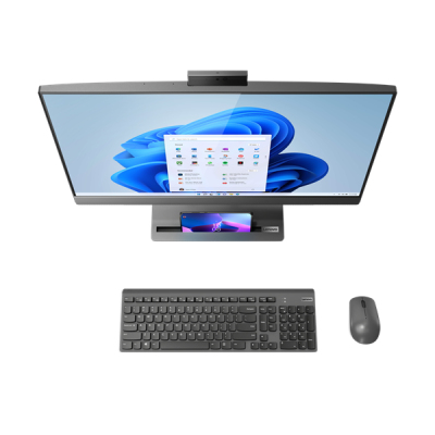 Lenovo IdeaCentre AIO 5 27IAH7 27" QHD (2560x1440) IPS 350N, i7-13700H, 2x8GB DDR5-5200, 512GB SSD M.2, Intel Iris Xe, WiFi6, BT, 5.0MP+IR Cam, Wireless KB&Mouse, Win 11 Pro, Storm Grey, 1Y