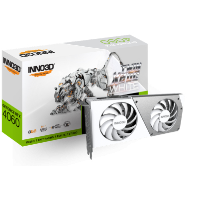 INNO3D RTX 4060 Twin X2 OC WHITE//RTX4060, HDMI, DP*3, 8G,D6