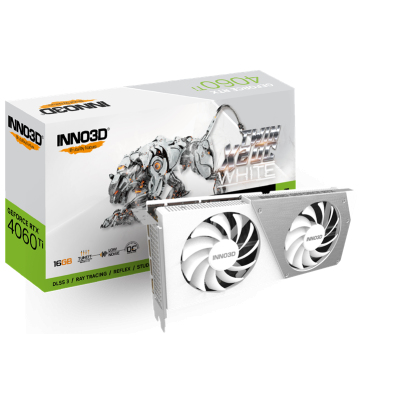 INNO3D RTX 4060 Ti Twin X2 OC WHITE//RTX4060Ti, HDMI, DP*3, 8G,D6
