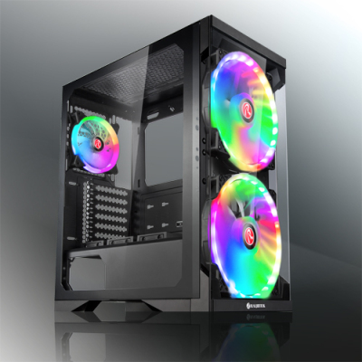SILENOS PRO (pre-installed 200x200x25 *2 + 120x120x25*1 ARGB fan; Tempered glass appearance design; ATX; 4mm Tempered Glass; USB3.0*1 + USB2.0*2 +HD AUDIO; Supports up to 62.5"HDD+13.5"HDD)
