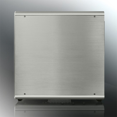 THETIS SILVER CLASSIC (Aluminum, ATX; 1.5mm Aluminum side panel; 120x120x25 O-type LED fan pre-installed at rear; 2*USB3.0; Supports 3.5 HDD *2 + 2.5 SSD *2 ; 7 PCI slots; Rubber feet)