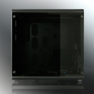 THETIS BLACK WINDOW (Aluminum, ATX; 3.0mm Tempered glass side panel; 120x120x25 O-type LED fan pre-installed at rear; 2*USB3.0; Supports 3.5 HDD *2 + 2.5 SSD *2 ; 7 PCI slots; Rubber feet design)