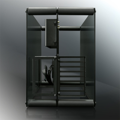 PAEAN (Open frame case, Aluminum, ATX; 4.0mm Aluminum reliable base plate; 5.0mm Tempered glass panel (front & back); 4*USB3.0; Supports 3.5 HDD *3 + 2.5 HDD *3)