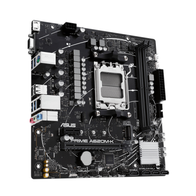 ASUS PRIME A620M-K, Socket AM5, A620, 2*DDR5, VGA+HDMI, 4xSATA 6, M2, USB 3.2, USB 2.0, mATX; 90MB1F40-M0EAY0