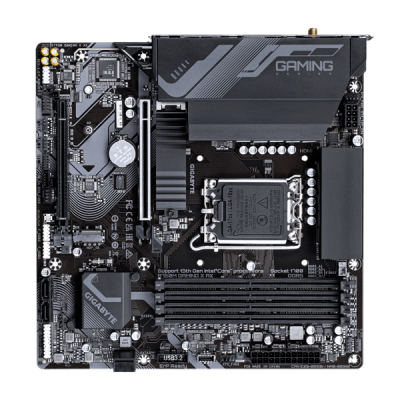 GIGABYTE B760M GAMING X AX, LGA1700, B760, 4*DDR5, DP+HDMI, 4 SATA 6 Гб/с, M2, Audio, Gb LAN, USB 3.2, USB 2.0, Type-C, COM*1 port, mATX