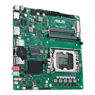 ASUS PRO H610T-CSM, LGA1700, H610, 2*DDR5, DP+HDMI, 2 SATA 6.0, M.2, USB 3.2, USB 2.0, mITX; 90MB1G60-M0EAYC