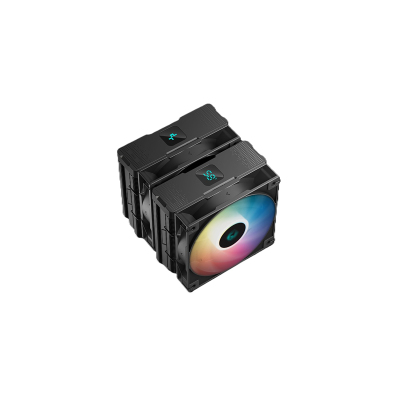 DEEPCOOL AG620 DIGITAL BK ARGB LGA1700/1200/115X/AM5/AM4 (8шт/кор, TDP 260W, PWM, DUAL Fan 120mm, 6 тепл. трубок, черный) RET