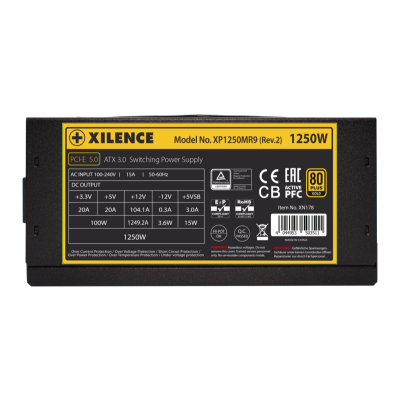 XILENCE Performance X+, XP1250MR9.2, 1250W, A.PFC, 80+ Gold, modular, ATX 3.0, 12VHPWR (PCIe Gen 5.0)