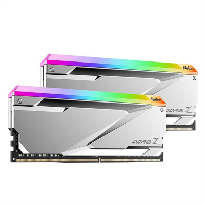 Netac Z RGB 32GB (2x16GB) DDR5-6200 (PC5-49600) C32 Silver 32-38-38-96 1.35V XMP Dual DIMM Kit