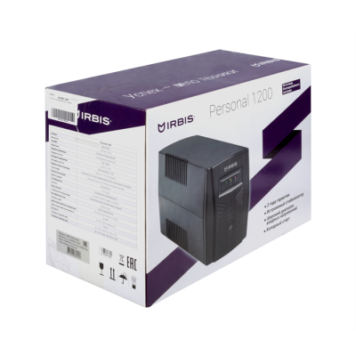 IRBIS UPS Personal 1200VA/720W, AVR, 4 Schuko outlets, USB