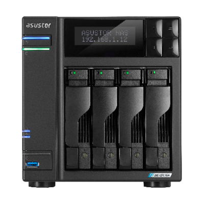 ASUSTOR AS6704T 4-Bay NAS/Intel Celeron N1505 2,0GHz/4GB DDR4, noHDD(HDD,SSD)/2x2,5Gbe(LAN)/2xUSB3.2,HDMI; 90IX01N1-BW3S20